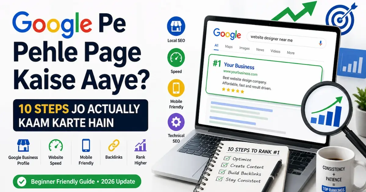 Google Pe Pehle Page Kaise Aaye — 10 Steps Jo Actually Kaam Karte Hain